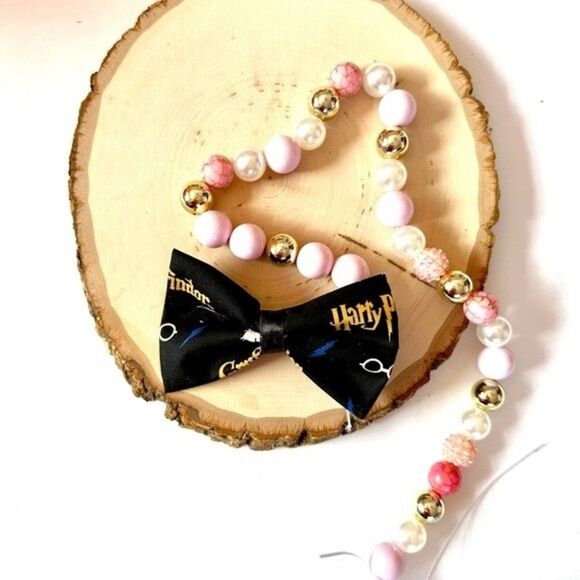 NWOT Harry Potter Fabric Hairbow in Black & Gold - Picture 3 of 3